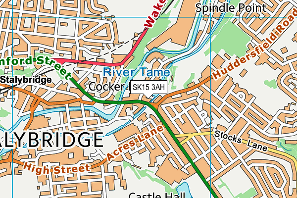 SK15 3AH map - OS VectorMap District (Ordnance Survey) SK15 3AH map - OS VectorMap District (Ordnance Survey)