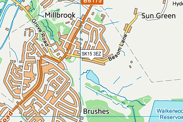 SK15 3EZ map - OS VectorMap District (Ordnance Survey) SK15 3EZ map - OS VectorMap District (Ordnance Survey)