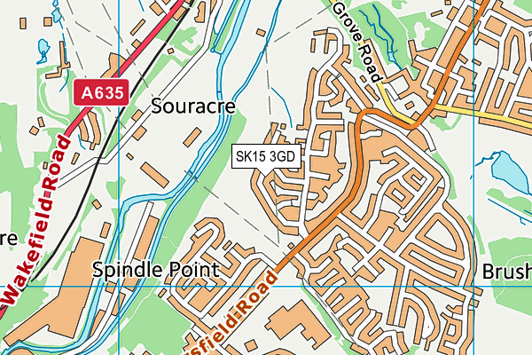 SK15 3GD map - OS VectorMap District (Ordnance Survey) SK15 3GD map - OS VectorMap District (Ordnance Survey)
