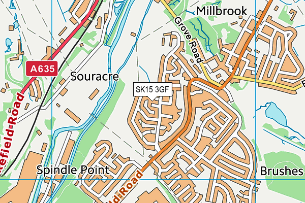SK15 3GF map - OS VectorMap District (Ordnance Survey) SK15 3GF map - OS VectorMap District (Ordnance Survey)