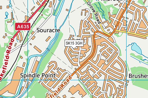 SK15 3GH map - OS VectorMap District (Ordnance Survey) SK15 3GH map - OS VectorMap District (Ordnance Survey)