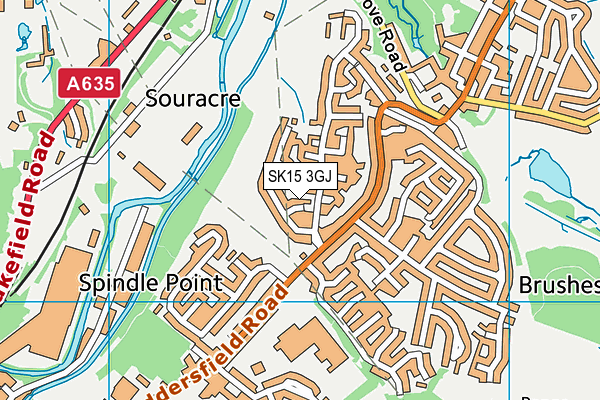 SK15 3GJ map - OS VectorMap District (Ordnance Survey) SK15 3GJ map - OS VectorMap District (Ordnance Survey)