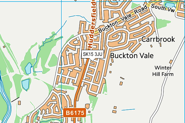 SK15 3JU map - OS VectorMap District (Ordnance Survey) SK15 3JU map - OS VectorMap District (Ordnance Survey)