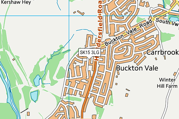 SK15 3LG map - OS VectorMap District (Ordnance Survey) SK15 3LG map - OS VectorMap District (Ordnance Survey)