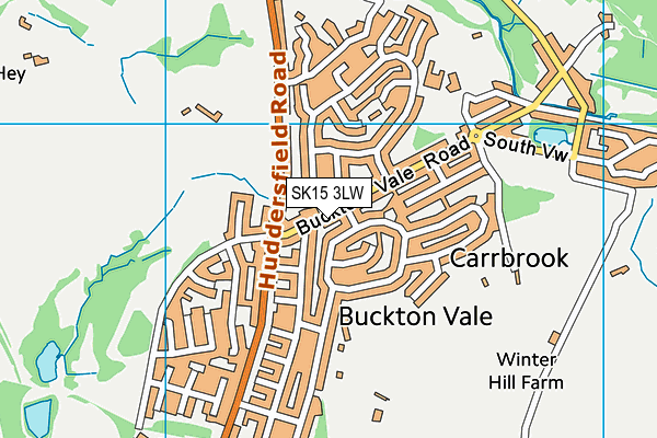 SK15 3LW map - OS VectorMap District (Ordnance Survey) SK15 3LW map - OS VectorMap District (Ordnance Survey)