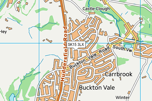 SK15 3LX map - OS VectorMap District (Ordnance Survey) SK15 3LX map - OS VectorMap District (Ordnance Survey)