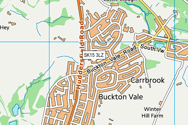 SK15 3LZ map - OS VectorMap District (Ordnance Survey) SK15 3LZ map - OS VectorMap District (Ordnance Survey)