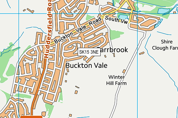 SK15 3NE map - OS VectorMap District (Ordnance Survey)