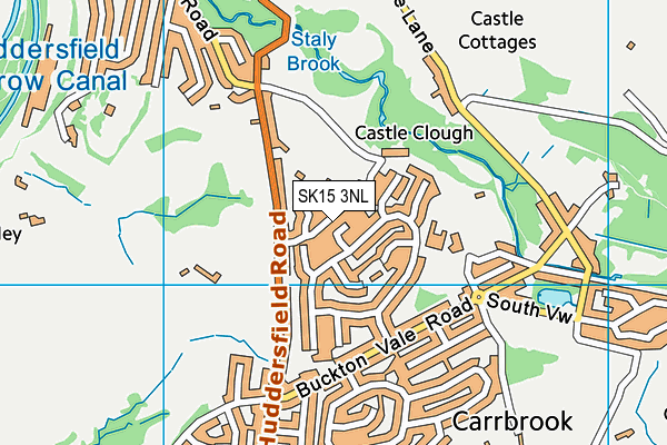 SK15 3NL map - OS VectorMap District (Ordnance Survey)