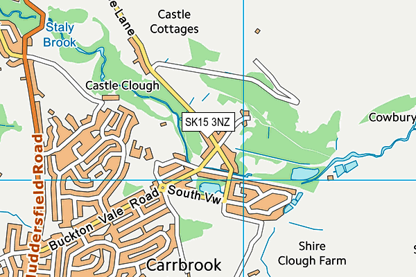 SK15 3NZ map - OS VectorMap District (Ordnance Survey) SK15 3NZ map - OS VectorMap District (Ordnance Survey)