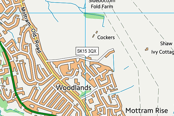 SK15 3QX map - OS VectorMap District (Ordnance Survey) SK15 3QX map - OS VectorMap District (Ordnance Survey)