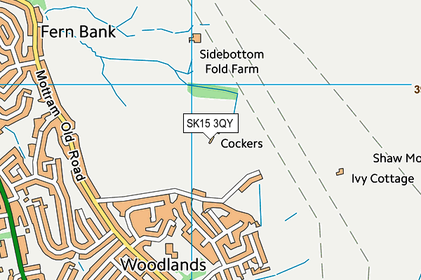 SK15 3QY map - OS VectorMap District (Ordnance Survey)