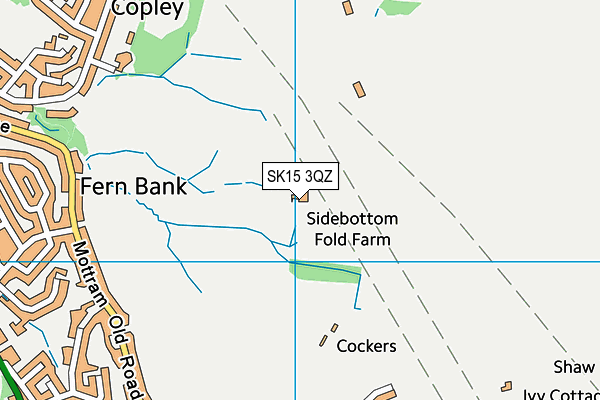 SK15 3QZ map - OS VectorMap District (Ordnance Survey)