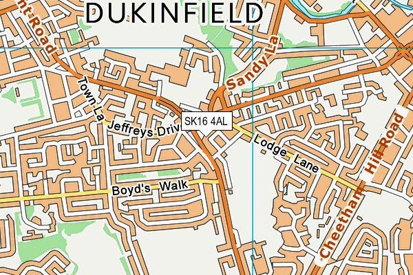 SK16 4AL map - OS VectorMap District (Ordnance Survey) SK16 4AL map - OS VectorMap District (Ordnance Survey)
