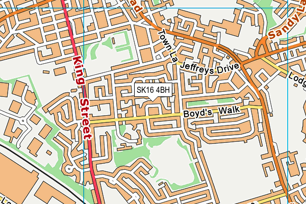 SK16 4BH map - OS VectorMap District (Ordnance Survey) SK16 4BH map - OS VectorMap District (Ordnance Survey)