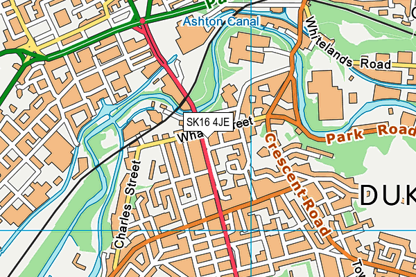 SK16 4JE map - OS VectorMap District (Ordnance Survey)