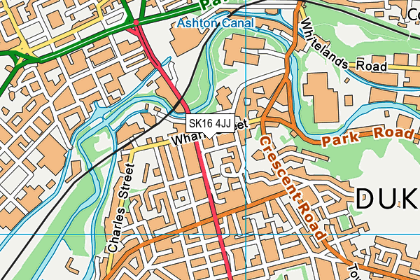 SK16 4JJ map - OS VectorMap District (Ordnance Survey)
