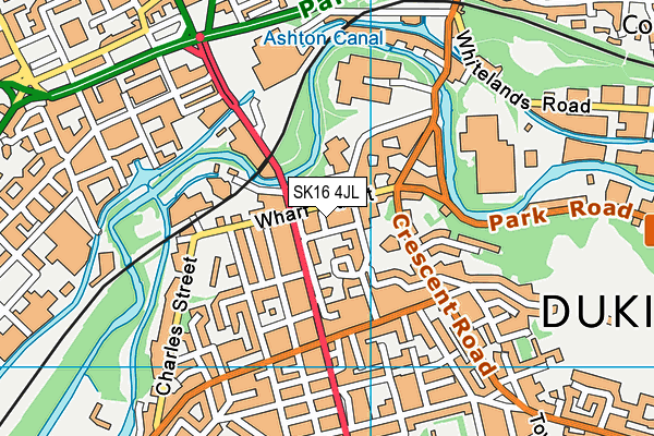 SK16 4JL map - OS VectorMap District (Ordnance Survey) SK16 4JL map - OS VectorMap District (Ordnance Survey)