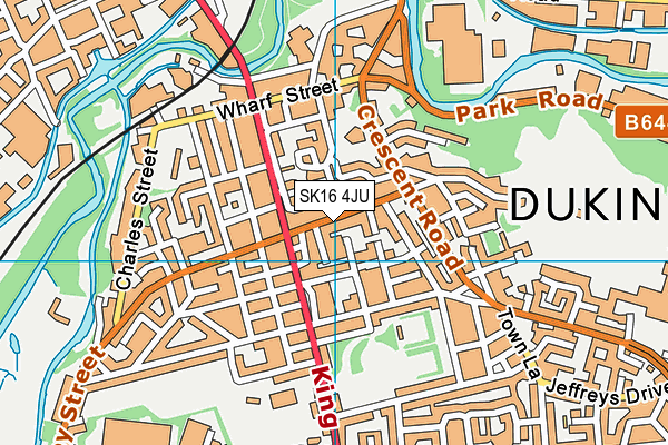SK16 4JU map - OS VectorMap District (Ordnance Survey)
