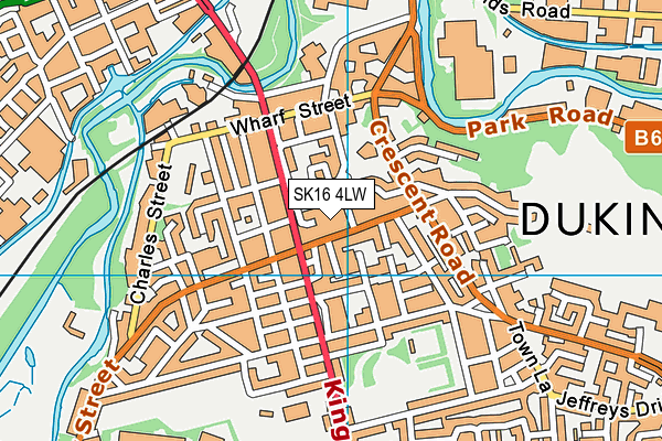 SK16 4LW map - OS VectorMap District (Ordnance Survey)