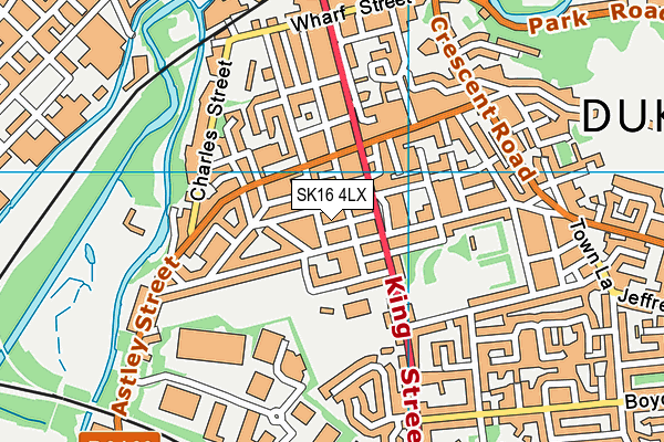 SK16 4LX map - OS VectorMap District (Ordnance Survey)