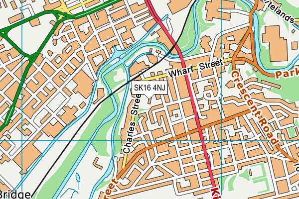 SK16 4NJ map - OS VectorMap District (Ordnance Survey) SK16 4NJ map - OS VectorMap District (Ordnance Survey)