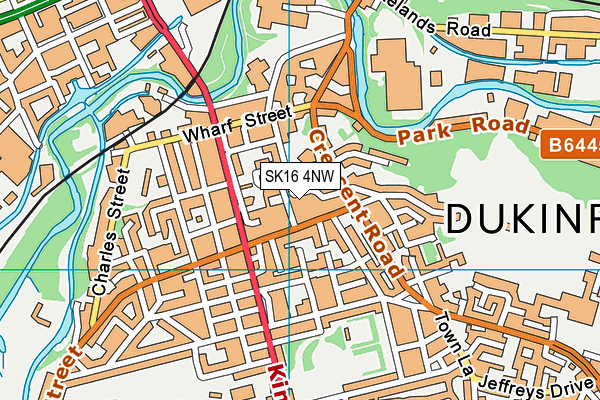 SK16 4NW map - OS VectorMap District (Ordnance Survey) SK16 4NW map - OS VectorMap District (Ordnance Survey)