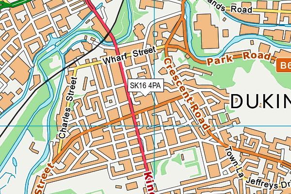 SK16 4PA map - OS VectorMap District (Ordnance Survey)