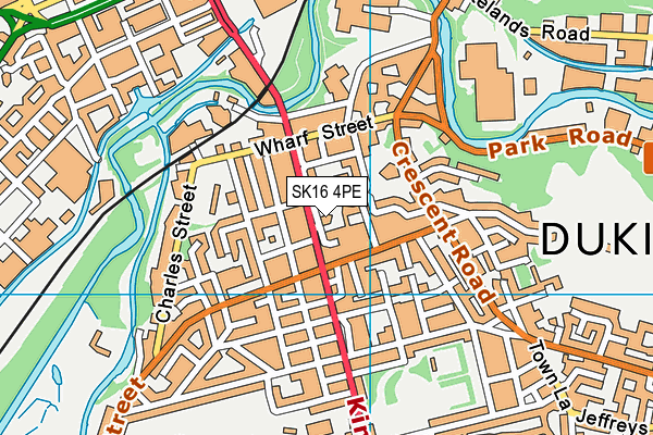 SK16 4PE map - OS VectorMap District (Ordnance Survey)