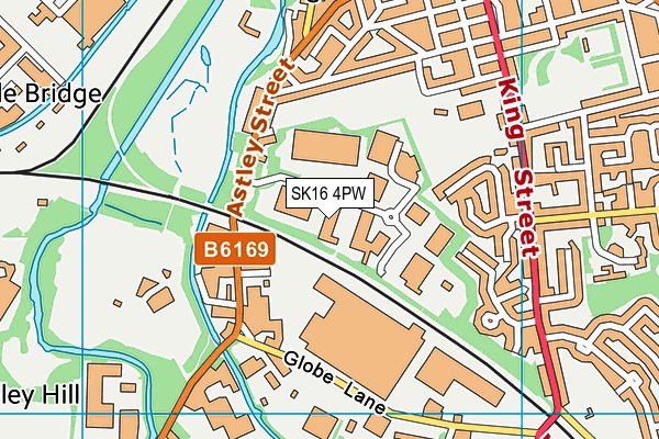 SK16 4PW map - OS VectorMap District (Ordnance Survey) SK16 4PW map - OS VectorMap District (Ordnance Survey)