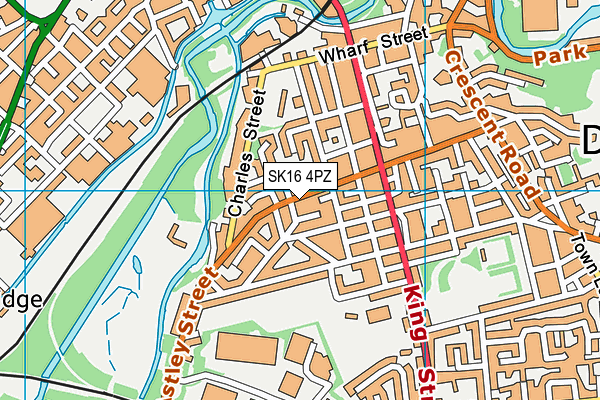 SK16 4PZ map - OS VectorMap District (Ordnance Survey) SK16 4PZ map - OS VectorMap District (Ordnance Survey)