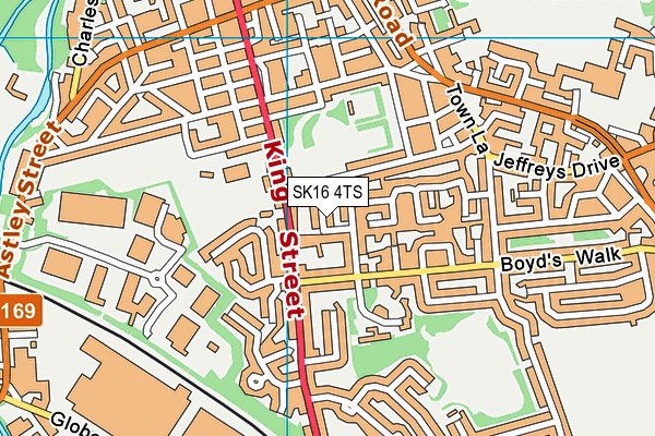 SK16 4TS map - OS VectorMap District (Ordnance Survey)