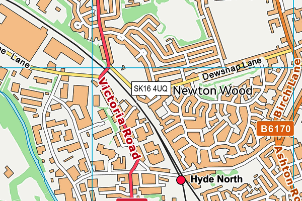 SK16 4UQ map - OS VectorMap District (Ordnance Survey)