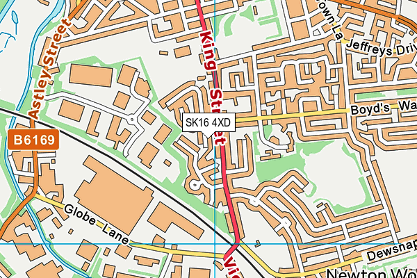 SK16 4XD map - OS VectorMap District (Ordnance Survey) SK16 4XD map - OS VectorMap District (Ordnance Survey)