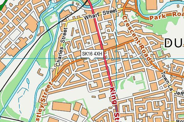 SK16 4XH map - OS VectorMap District (Ordnance Survey)