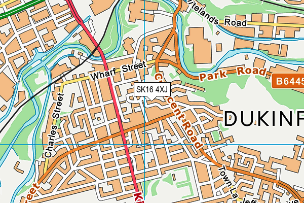SK16 4XJ map - OS VectorMap District (Ordnance Survey) SK16 4XJ map - OS VectorMap District (Ordnance Survey)