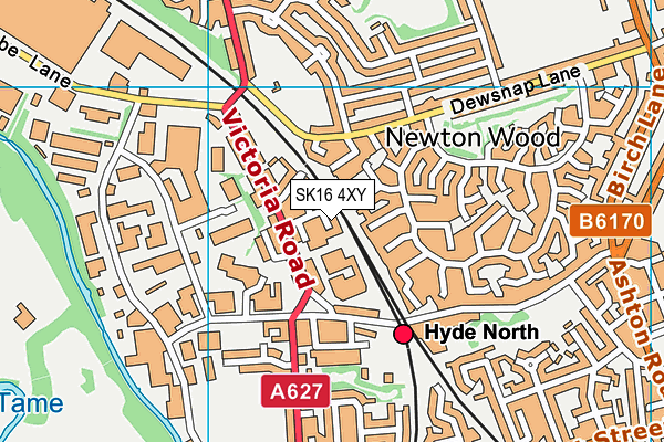 SK16 4XY map - OS VectorMap District (Ordnance Survey) SK16 4XY map - OS VectorMap District (Ordnance Survey)