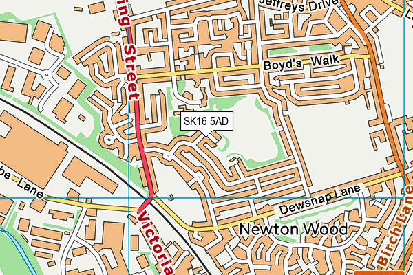 SK16 5AD map - OS VectorMap District (Ordnance Survey) SK16 5AD map - OS VectorMap District (Ordnance Survey)