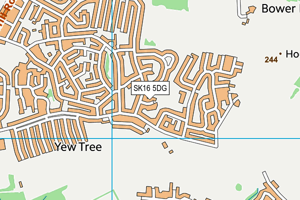 SK16 5DG map - OS VectorMap District (Ordnance Survey)