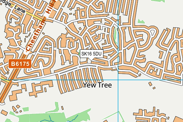 SK16 5DU map - OS VectorMap District (Ordnance Survey)