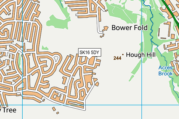SK16 5DY map - OS VectorMap District (Ordnance Survey)