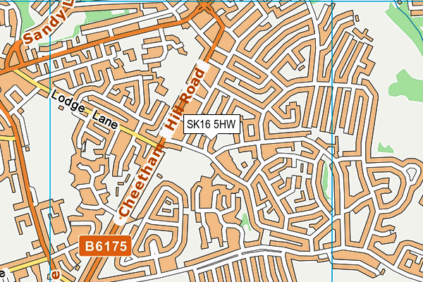 SK16 5HW map - OS VectorMap District (Ordnance Survey) SK16 5HW map - OS VectorMap District (Ordnance Survey)