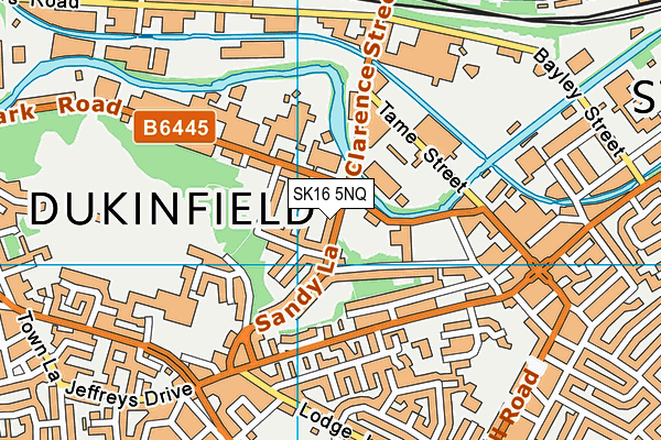 SK16 5NQ map - OS VectorMap District (Ordnance Survey)