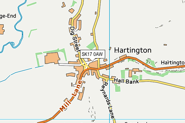 SK17 0AW map - OS VectorMap District (Ordnance Survey) SK17 0AW map - OS VectorMap District (Ordnance Survey)