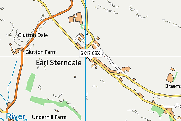 SK17 0BX map - OS VectorMap District (Ordnance Survey)