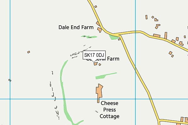 SK17 0DJ map - OS VectorMap District (Ordnance Survey)