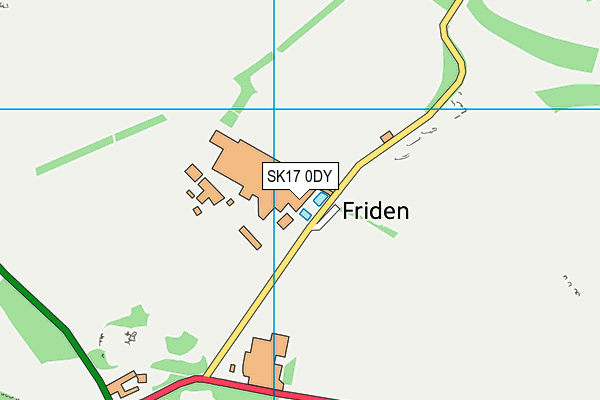 SK17 0DY map - OS VectorMap District (Ordnance Survey)