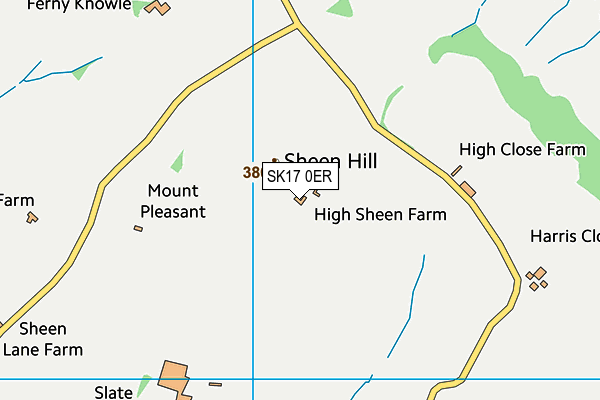 SK17 0ER map - OS VectorMap District (Ordnance Survey) SK17 0ER map - OS VectorMap District (Ordnance Survey)