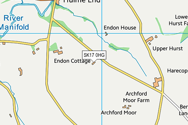 SK17 0HG map - OS VectorMap District (Ordnance Survey)