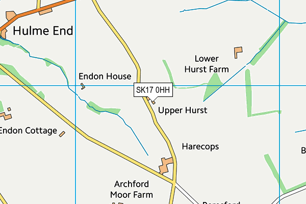 SK17 0HH map - OS VectorMap District (Ordnance Survey) SK17 0HH map - OS VectorMap District (Ordnance Survey)
